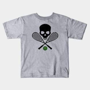 Squash Skull and Rackets Kids T-Shirt